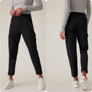 Athleta Black Cargo Jogger Pants